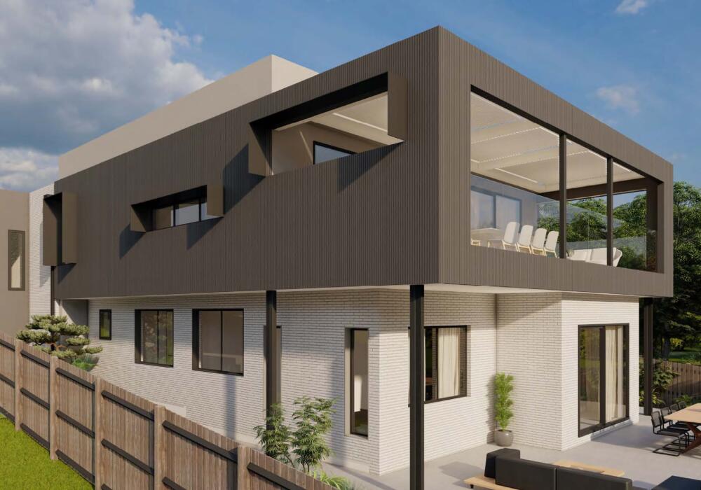 Fyansford new custom home build - rear elevation - Fox Building Group