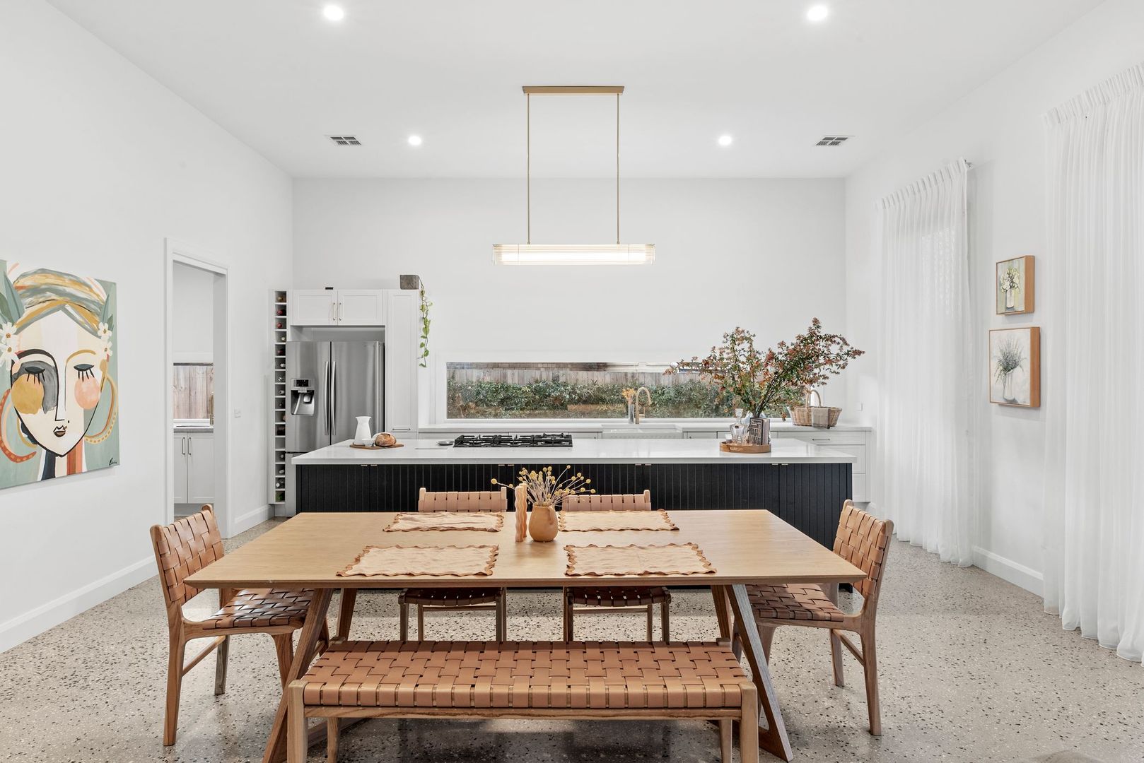 Stone-Topped Kitchen Island Inside The Winchelsea Custom Home By Fox Building Group
