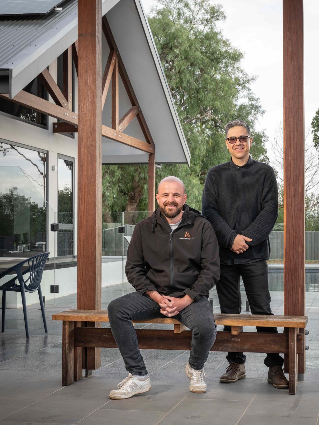 Fox Building Group Director Jesse Harris And Rubi Architects Director Alex Rubilar At The Waurn Ponds Modern Country Home, Demonstrating A Unified Architect-Builder Partnership.