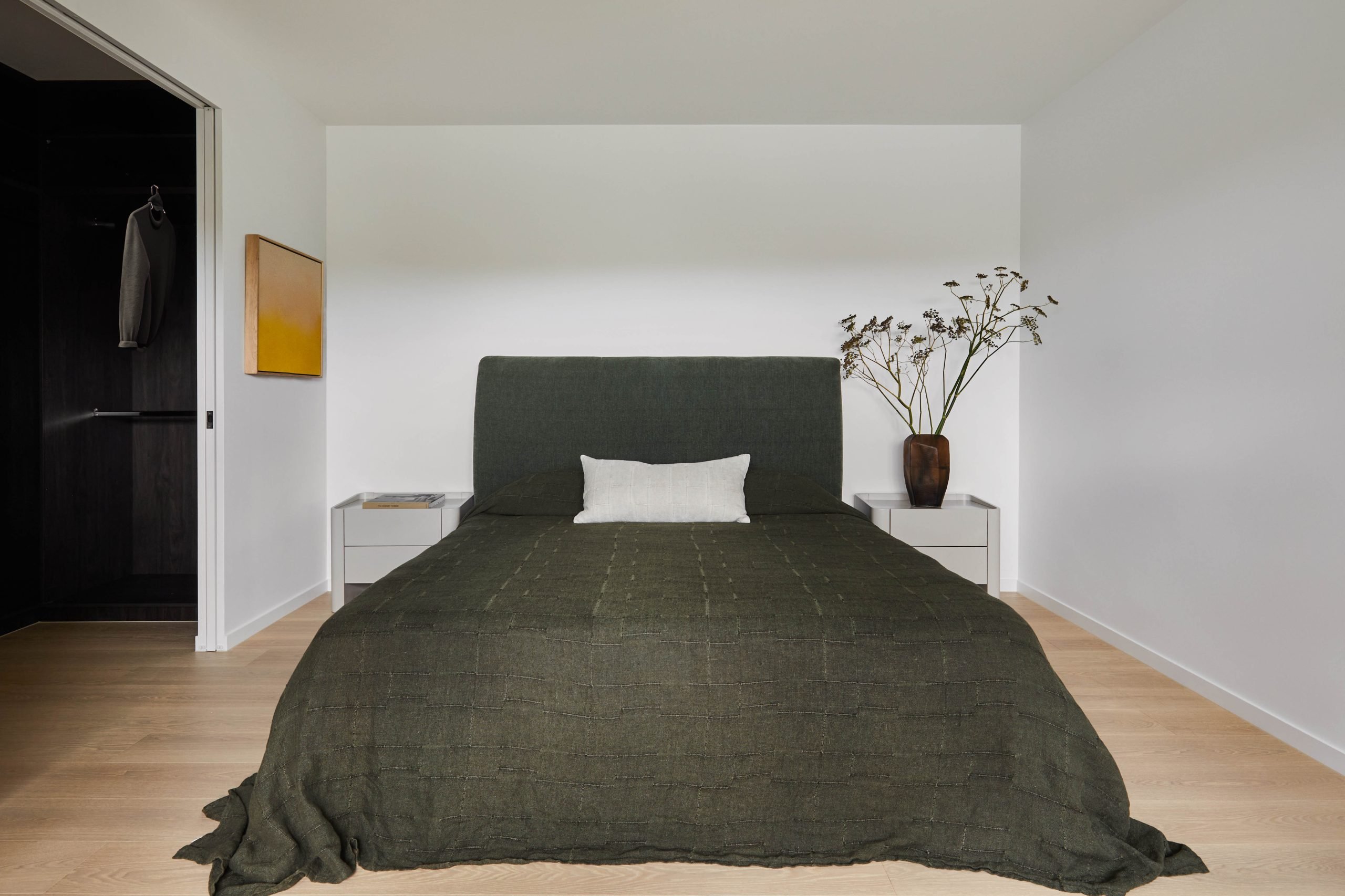 Main Bedroom Bed With A Wide Picture Window Framing Waurn Ponds Hills