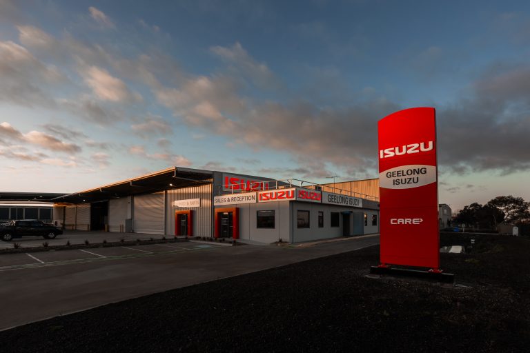 Geelong Isuzu Automotive Showroom Industrial Warehouse Construction Exterior Fox Building Group 6