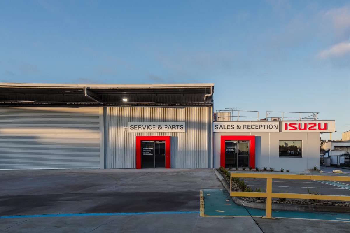 Geelong Isuzu Automotive Showroom Industrial Warehouse Construction Exterior Fox Building Group 9