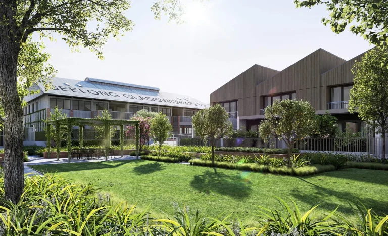 Artistic Impression Of View Of The Bottleworks Geelong Development, Highlighting The Historic Big Shed Warehouse Converted Into 7 Luxury Apartments By Fox Building Group.