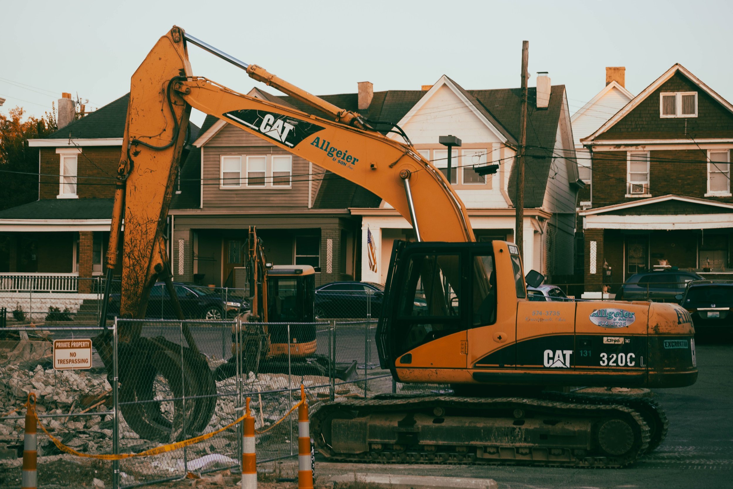 Excavator On Site During The Pre-Construction Services Agreement Phase, Before The Design Is Locked In, By Fox Building Group.
